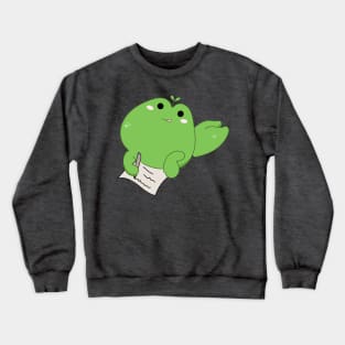 Frog writing a letter Crewneck Sweatshirt